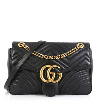 GG Marmont Flap Bag Matelasse Leather Medium