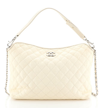 French Riviera Hobo Quilted Caviar Large