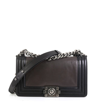 Chanel Reverso Boy Flap Bag Glazed Calfskin Old Medium