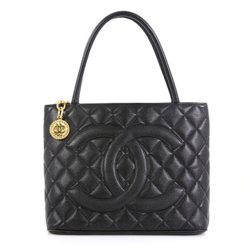 Chanel Medallion Tote Quilted Caviar 