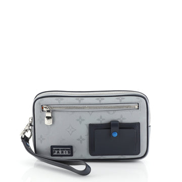 Louis Vuitton Alpha Clutch Limited Edition Monogram Satellite Canvas 