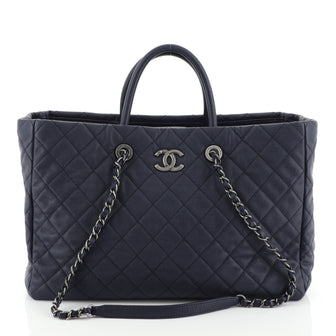 Chanel Coco Handle Shopping Tote Quilted Caviar Large