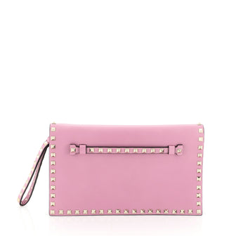 Valentino Rockstud Flap Clutch Leather 