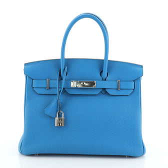 Hermes Birkin Handbag Verso Togo with Palladium Hardware 30
