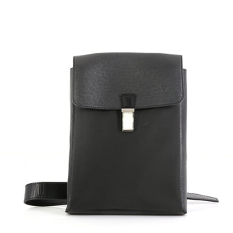 Saratov Messenger Bag Taiga Leather and Canvas PM
