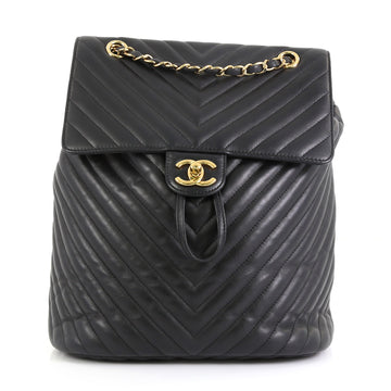 Chanel Urban Spirit Backpack Chevron Calfskin Large