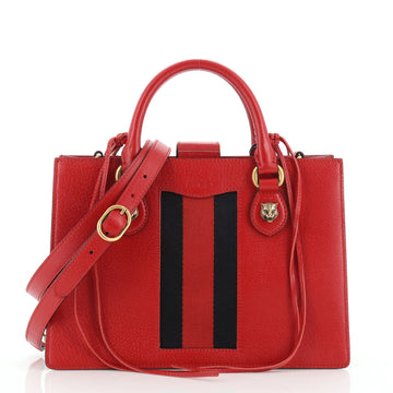 Gucci Animalier Web Top Handle Tote Leather Medium