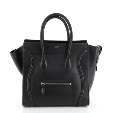 Celine Luggage Handbag Smooth Leather Mini