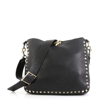 Valentino Rockstud Flip Lock Messenger Bag Leather Small