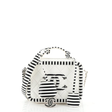 Chanel Filigree Vanity Case Quilted Caviar Small