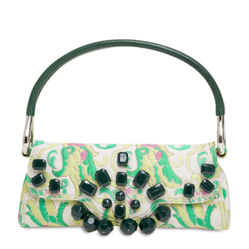 Prada Embroidered Shoulder Jeweled