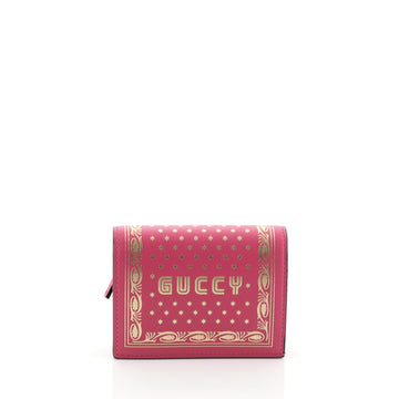 Gucci Bifold Wallet Limited Edition Printed Leather 