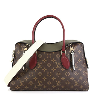 Louis Vuitton Tuileries Handbag Monogram Canvas with Leather 
