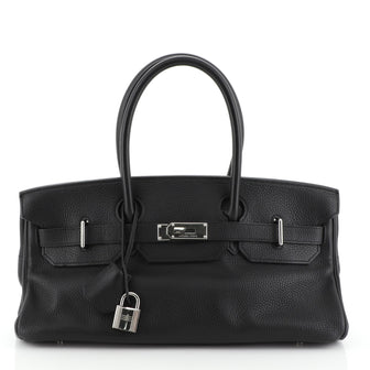 Hermes Birkin JPG Handbag Black Clemence with Palladium Hardware 42