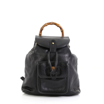 Gucci Vintage Bamboo Backpack Leather Mini
