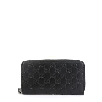 Gucci Signature Zip Around Wallet Guccissima Leather 