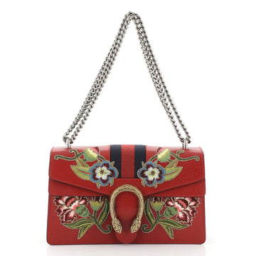 Gucci Web Dionysus Bag Embroidered Leather Small
