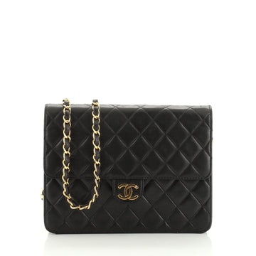Chanel Vintage Clutch with Chain Quilted Leather Small