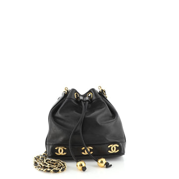 Chanel Vintage CC Chain Bucket Bag Lambskin Mini