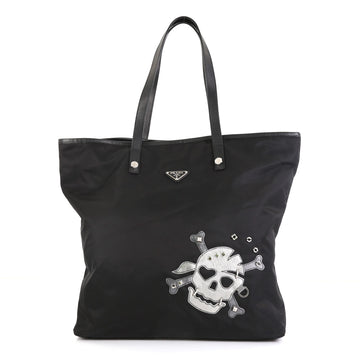 Prada Open Tote Tessuto with Applique Large