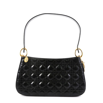 Christian Dior Vintage Shoulder Bag Cannage Quilt Patent Medium