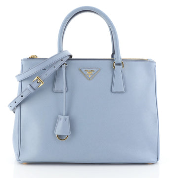 Prada Double Zip Lux Tote Saffiano Leather Medium