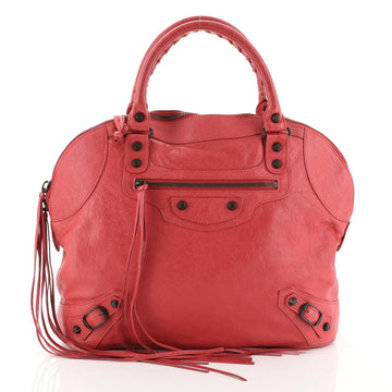 Balenciaga Bowling Classic Studs Bag Leather Medium