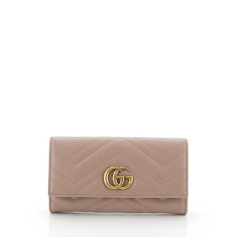 Gucci GG Marmont Continental Wallet Matelasse Leather 