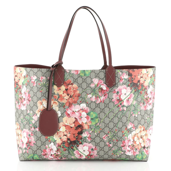 Gucci Reversible Tote Blooms GG Print Leather Large 46846