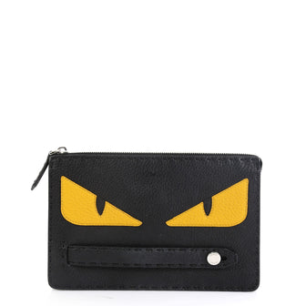 Fendi Monster Clutch Selleria Leather Small