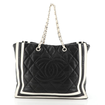 Chanel CC Shopping Tote Quilted Lambskin XL