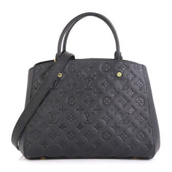 Louis Vuitton Montaigne Handbag Monogram Empreinte Leather MM