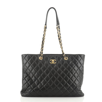 Chanel Classic CC Shopping Tote Quilted Caviar Large