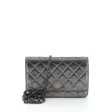 Paris-Edinburgh Wallet on Chain Quilted Iridescent Lambskin
