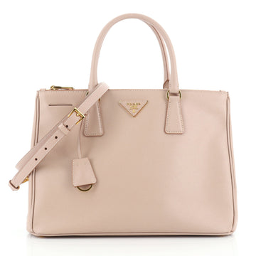 Prada Double Zip Lux Tote Saffiano Leather Medium