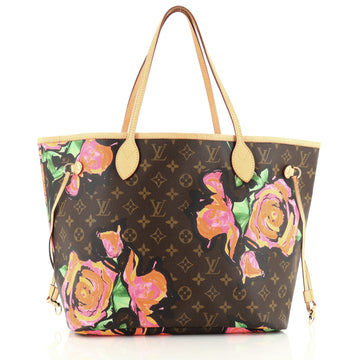 Louis Vuitton Neverfull Tote Limited Edition Monogram Roses MM