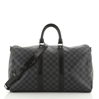 Louis Vuitton Keepall Bandouliere Bag Damier Graphite 45