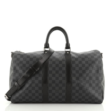 Louis Vuitton Keepall Bandouliere Bag Damier Graphite 45