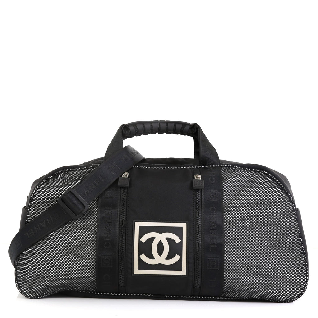 chanel travel ligne duffel bag Cream Shoulder Chanel Vintage - CC Nylon