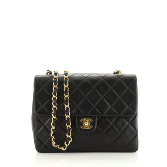 Chanel Vintage Square Classic Flap Bag Quilted Lambskin Small