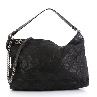 Chanel Coco Daily Hobo Quilted Iridescent Calfskin Large