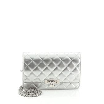 Chanel Golden Class Wallet on Chain Quilted Patent 