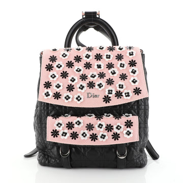 Christian Dior Stardust Backpack Cannage Quilt Lambskin with Embellished Mesh Medium