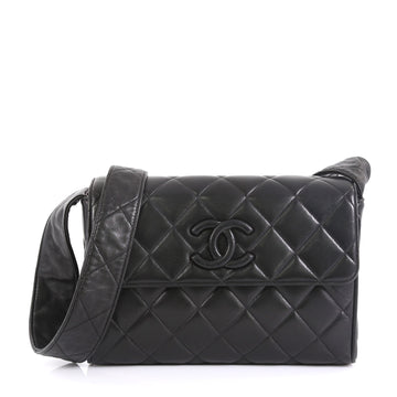 Chanel Vintage CC Flap Shoulder Bag Quilted Lambskin Small