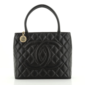 Chanel Medallion Tote Quilted Caviar 