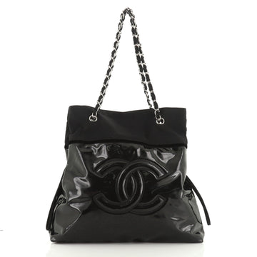Chanel Stretch Spirit Drawstring Tote Patent Vinyl 