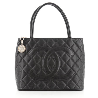 Chanel Medallion Tote Quilted Caviar 