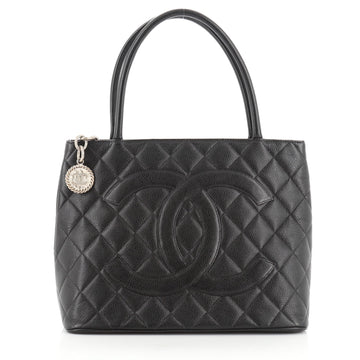 Chanel Medallion Tote Quilted Caviar 