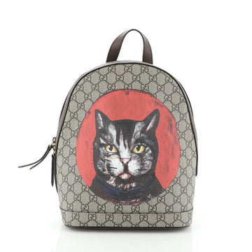 Gucci Zip Backpack Bosco Print GG Coated Canvas Small