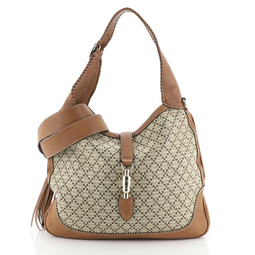 Gucci New Jackie Bag Diamante Canvas Medium